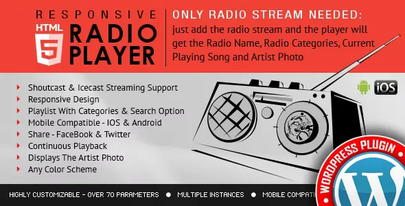 Radio Player Shoutcast & Icecast v4.4.5