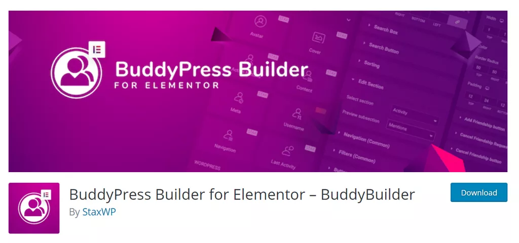 BuddyBuilder Pro v1.6.2 - Community Builder for BuddyPress and Elementor