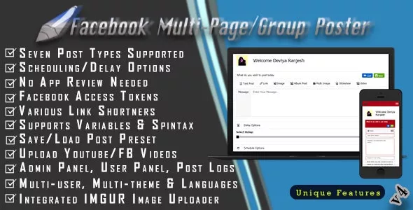 Facebook Multi Page / Group Poster