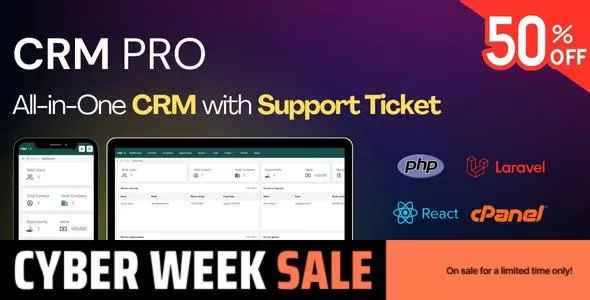 CRM PRO - All in One CRM in Laravel for cPanel