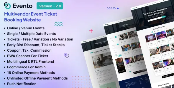 Evento v2.0 - Multivendor Event Ticket Booking Website