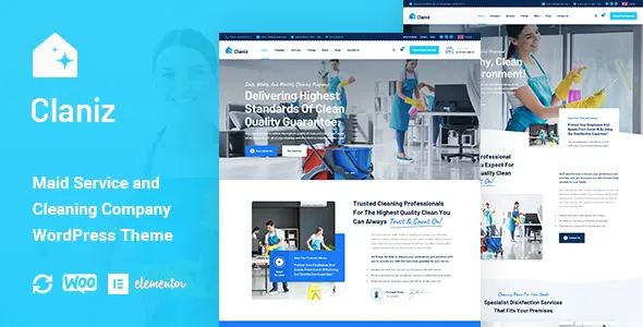 Claniz v1.0.3 - Cleaning Services WordPress Theme