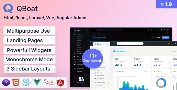 Qboat v1.9 - Bootstrap 5 Responsive Admin Dashboard Template