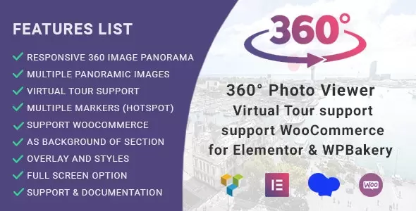 360° Photo Viewer (Virtual Tour) for Elementor, Gutenberg and WPBakery v2.2.3