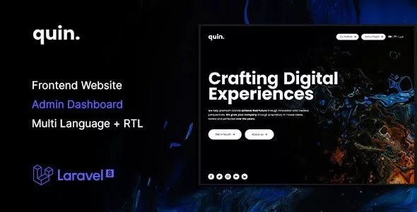 Quin v2.0.0 - Multipurpose Website CMS & Creative Agency Management System