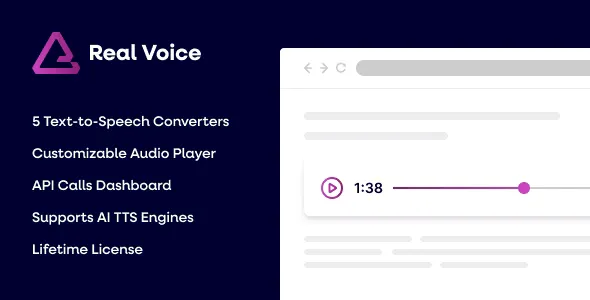 Real Voice v1.22 - AI Text to Speech Plugin for WordPress