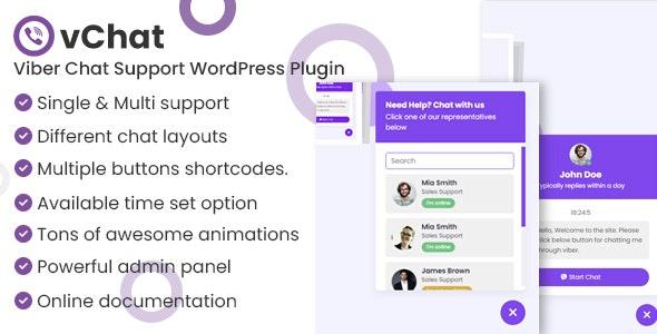 vChat v1.2.0 - Viber Chat Support WordPress Plugin