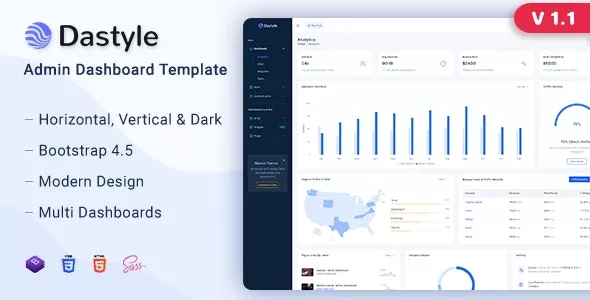 Dastyle v1.1 - Admin & Dashboard Template