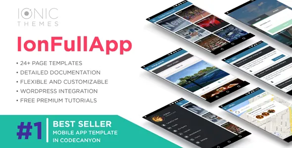 IonFullApp v1.6 - Full Ionic Template + Cordova Plugins