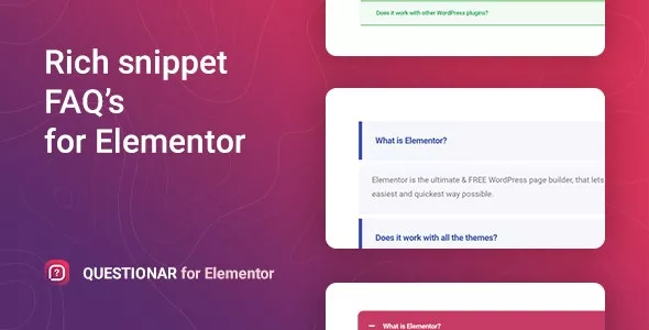 Questionar v1.1.5 - FAQ Accordions for Elementor