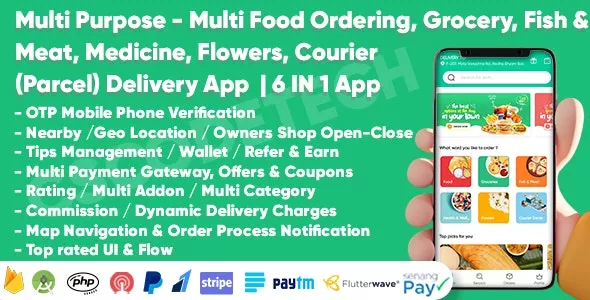 Multi Purpose - Food, Grocery, Fish-Meat, Pharmacy, Flower, Courier(Parcel) Delivery