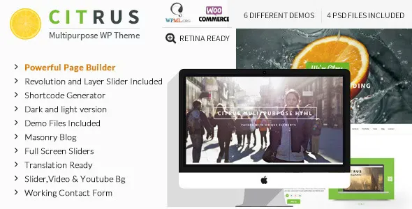 Citrus v3.5 - One Page WordPress