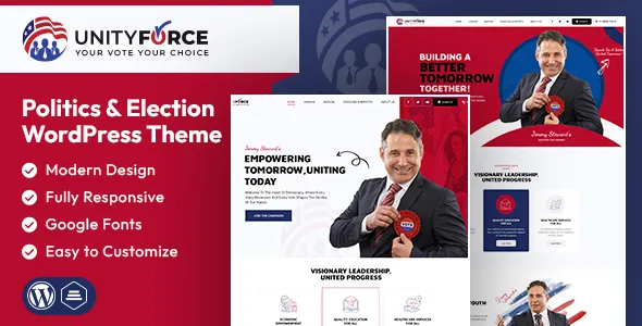 UnityForce - Politics & Election WordPress Theme