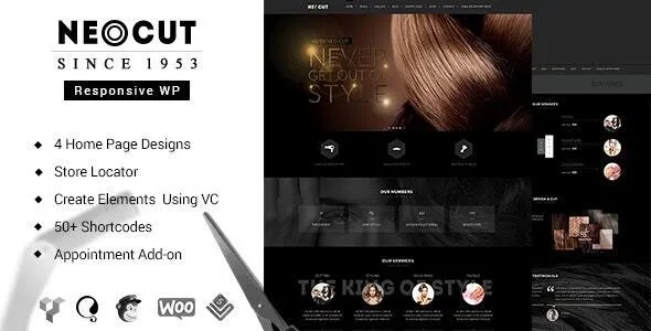 Neo Salon v3.4 - Barber Shop WordPress Theme