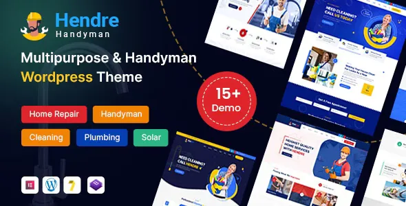 Hendre - Repaire, Plumbing & Handyman Services WordPress Theme