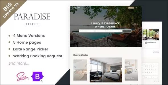 Responsive Paradise Hotel v3.0