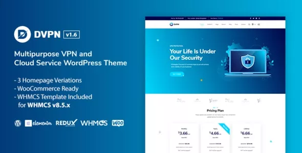 DVPN v1.6 - Multipurpose VPN WordPress Theme