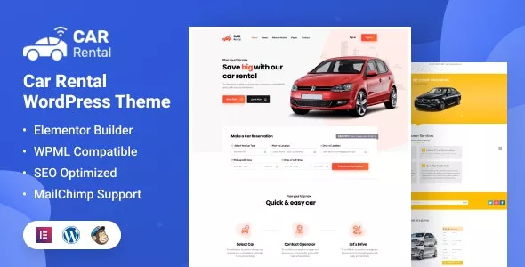 Car Rental WordPress Theme Landing Page v4.2