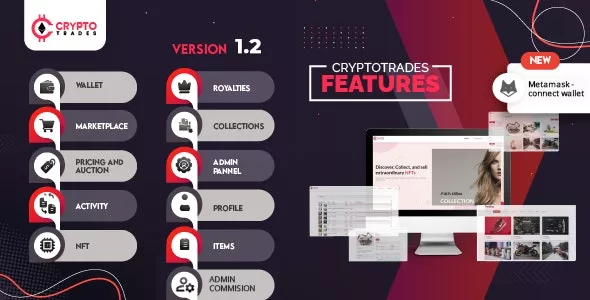 Crypto Trades v1.3 - Opensea Clone using ERC721