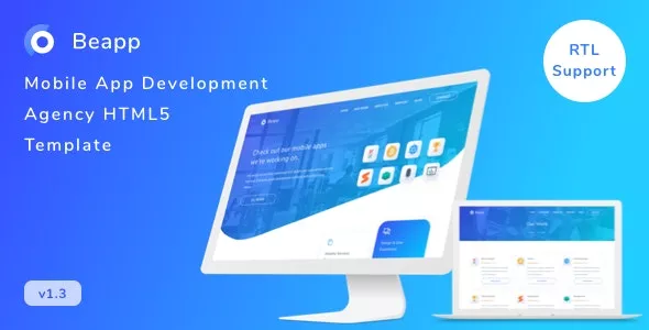 Beapp v1.3 - Mobile App Development Agency HTML5 Template + RTL Support