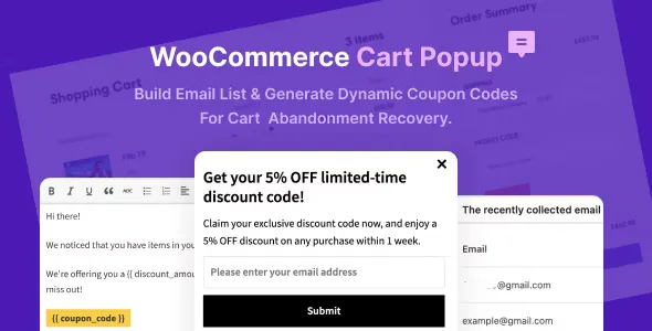 WooCommerce Cart Popup - For Cart Abandonment Recovery