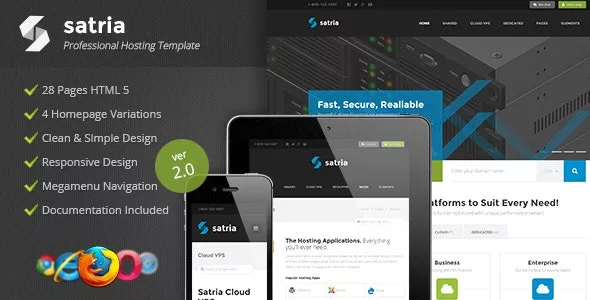 Satria v2.0 - Professional Hosting HTML5 Template