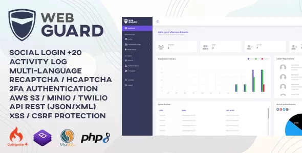 WebGuard v1.3.5 - Advanced PHP Login and User Management