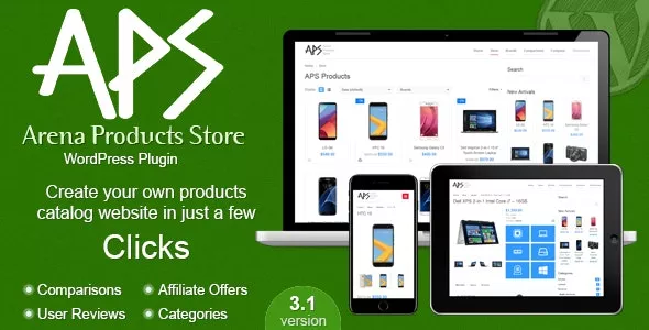 Arena Products Store WordPress Plugin v3.0