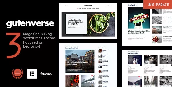 GutenVerse v3.9.1 - Magazine and Blog Theme