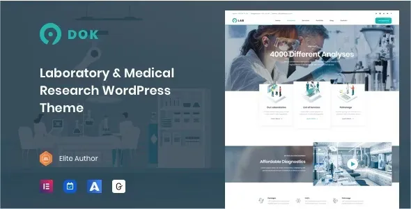 Ninedok v1.1.4 - Laboratory & Research WordPress Theme