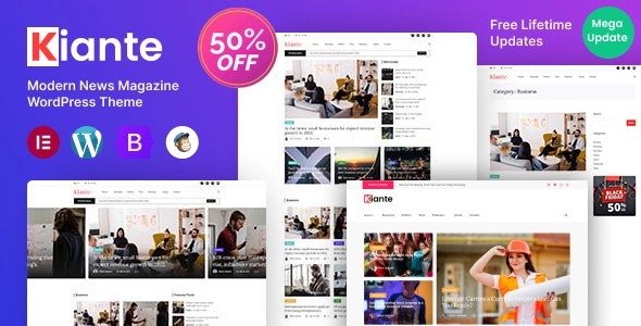 Kiante v1.0.3 - Newspaper Magazine Blog Multi-Purpose Elementor WordPress Theme