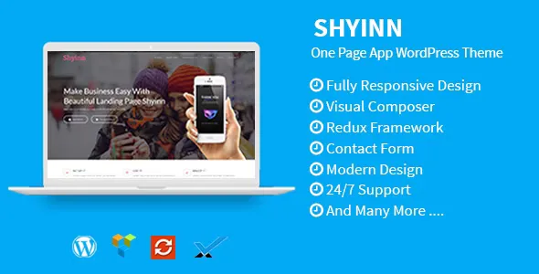 Shyinn v1.4 - One Page App WordPress Theme