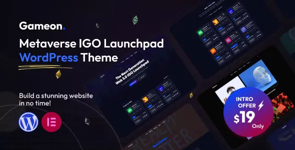 Gameon - Metaverse IGO Launchpad WordPress Theme