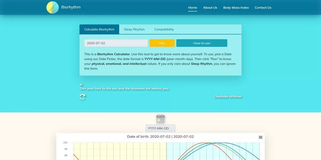 Yet Another Biorhythm Calculator PHP