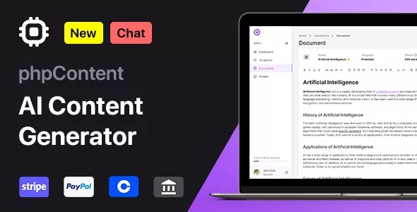 phpContent v1.5.0 - AI Content Generator Platform (SaaS) Extended