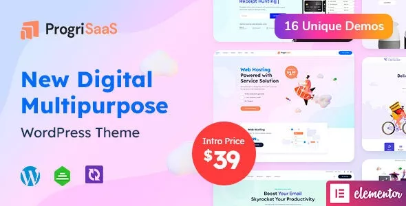 ProgriSaaS v1.1.0 - Creative Landing Page WordPress Theme