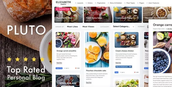 Pluto v4.4.0 - Personal Masonry Blog Theme for WordPress