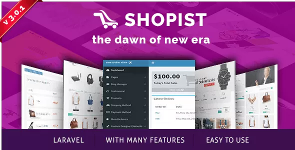 Shopist v3.0.0 - Laravel Multivendor eCommerce, CMS and Designer