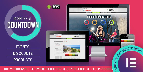 CountDown Pro v1.1 - Elementor Widget Events / Products Launch