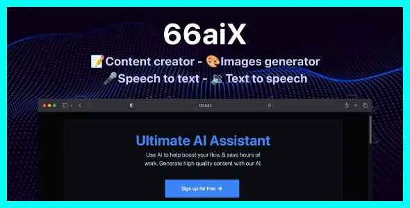 66aix v27.0.0 - AI Content, Chat Bot, Images Generator & Speech to Text (SAAS)