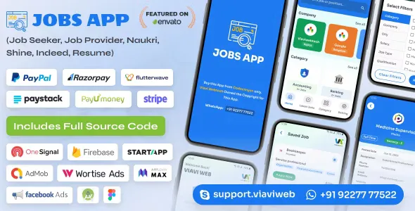 Android Jobs App (Job Seeker, Job Provider, Naukri, Shine, Indeed, Resume) v2.1