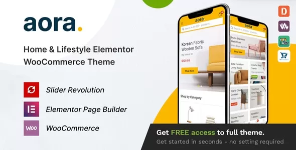 Aora v1.2.3 - Home & Lifestyle Elementor WooCommerce Theme