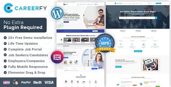 Careerfy v9.6.4 - Job Board WordPress Theme