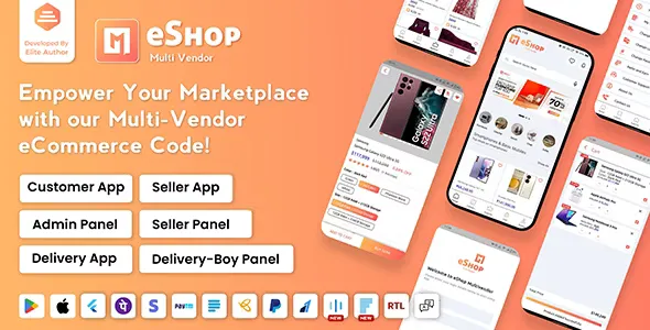 eShop - Multi Vendor eCommerce App & eCommerce Vendor Marketplace Flutter App