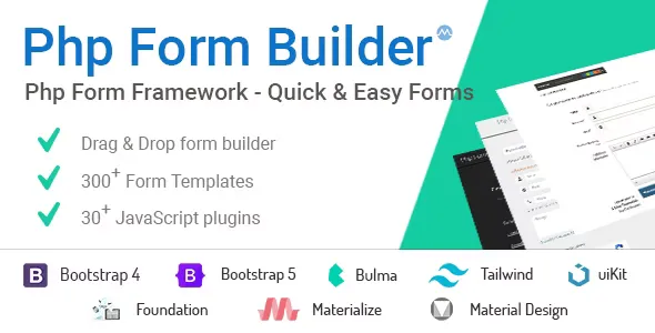 PHP Form Builder - Advanced HTML Forms Generator with Drag & Drop