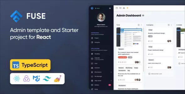 Fuse React TS - Advanced React TypeScript Admin Interface
