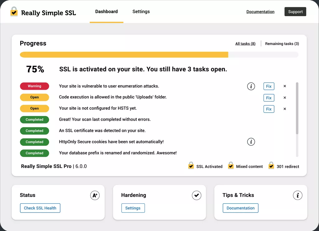 Really Simple SSL Pro v8.2.5 - WordPress SSL Certificate