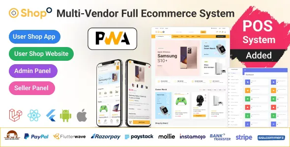 Shopo eCommerce v4.0 - Multivendor eCommerce Flutter App with Admin Panel & Website