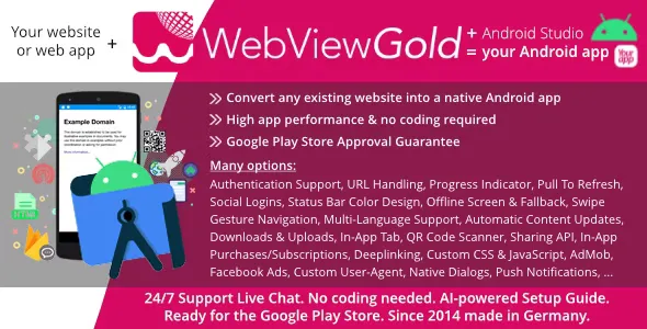 WebViewGold for Android - Convert website to Android App