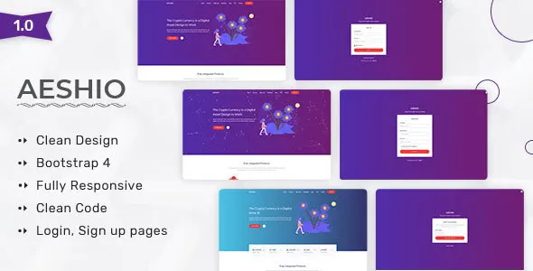 Aeshio - Crypto Currency HTML5 Template